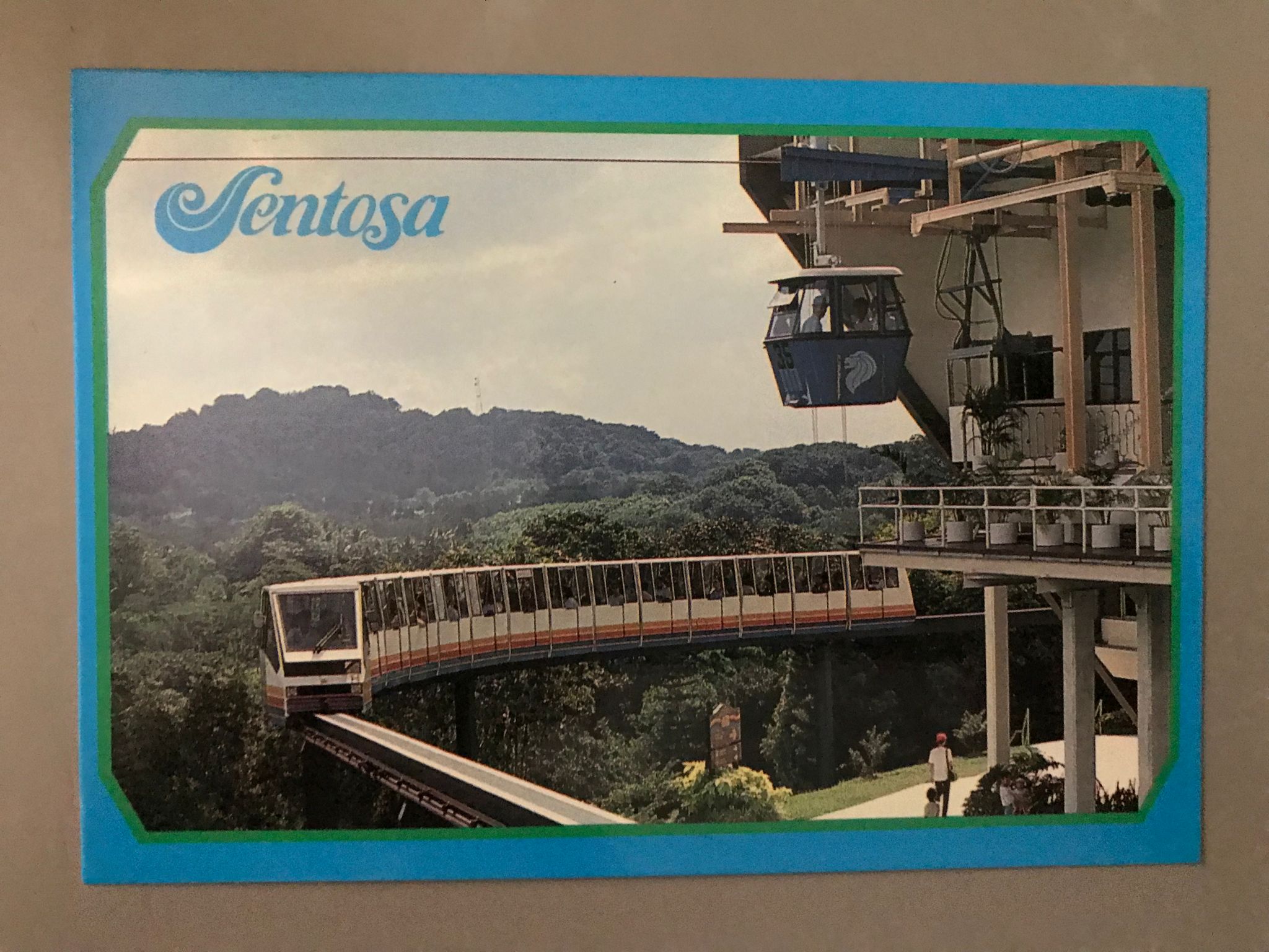 Cable Car And Monorail In Sentosa Postcard